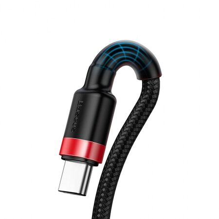Кабель USB BASEUS Cafule HW, USB - Type-C, 5А, 40W, 1 м, красныйкрасный, двухсторонний USB - 3