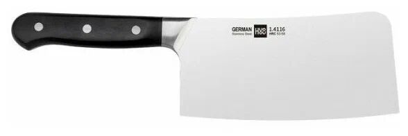 Кухонный нож HuoHou Fire Molybdenum Vanadium Steel Kitchen Knife 170mm. (Black/Черный) - 5
