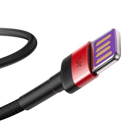 Кабель USB BASEUS Cafule HW, USB - Type-C, 5А, 40W, 1 м, красныйкрасный, двухсторонний USB - 5