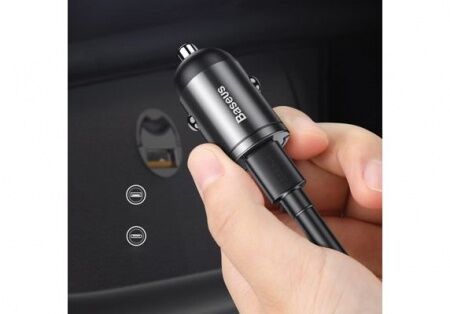 Автомобильное зарядное устройство BASEUS Tiny Star Mini, USB-C, 5A, 30 Вт, серый - 3