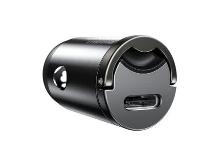 Автомобильное зарядное устройство BASEUS Tiny Star Mini, USB-C, 5A, 30 Вт, серый - 1