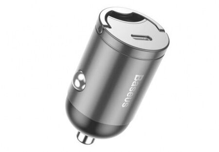 Автомобильное зарядное устройство BASEUS Tiny Star Mini, USB-C, 5A, 30 Вт, серый - 6