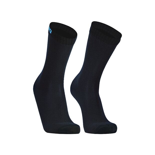 Водонепроницаемые носки DexShell Ultra Thin Crew XL (47-49), черный/голубой, DS683BLKXL - 1