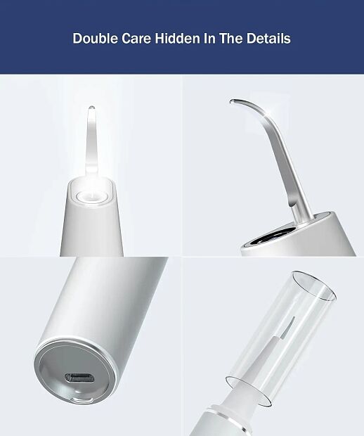 Скалер для удаления зубного камня Sunuo T11 Pro Smart Visual Ultrasonic Dental Scale (White) - 4
