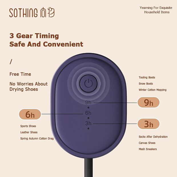 Сушилка-раздвижная для обуви Sothing Zero-Shoes Dryer DSHJ-S-2111 (Purple) - 6