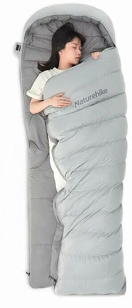 Ультралёгкий спальный мешок Naturehike RM80 Series Утиный пух Grey Size M, 6927595707197 - 3