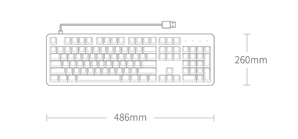 Клавиатура Xiaomi YMI Mechanical Hand Keyboard 104 (White/Белый) - 2