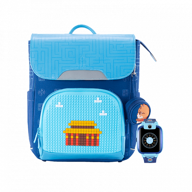 Умные детские часы и рюкзак Xiao Xun Childrens Phone Watch And A Backpack (Blue/Синий) 