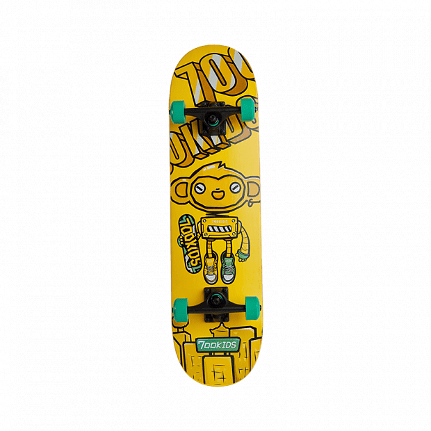 Скейтборд 700kids Skating Skateboard Robot (Yellow/Желтый) - 1